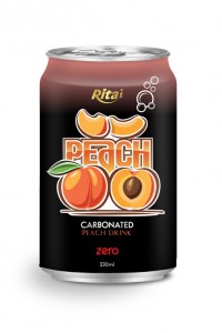 330ml carbonated peach drink